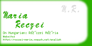 maria reczei business card